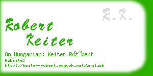 robert keiter business card